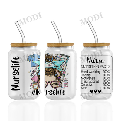 comprare DIY UV DTF Custom Cup Wrap Transfers per Libbey Glass Tumblers con design personalizzato online manufacture