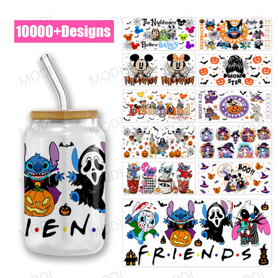 comprare 16OZ UV DTF Trasferimenti per Halloween Coppa Wrap Disegni su Tumbler di vetro per progetti personalizzati online manufacture