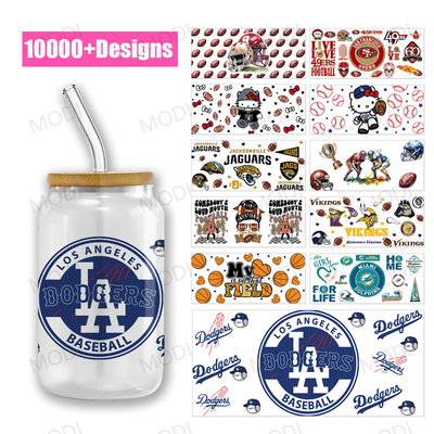 購入 オーダーメイドロゴのためのUV DTF転送カップラップステッカー 16Oz ラグビースポーツボール ガラスタムラー online manufacture