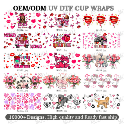 comprar VMy Love Skull Rose Dia dos Namorados 20oz UV DTF Direct Wrap Transferências Adesivos Etiquetas personalizadas DIY Logotipo à prova d'água online manufacture