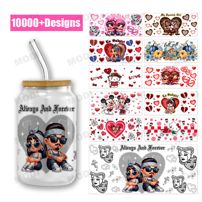 주문 우라늄 DTF 컵 랩 전송 대가 고품질 UV DTF 스티커 전송 인쇄 유리 캔 컵 어머니 날 online manufacture