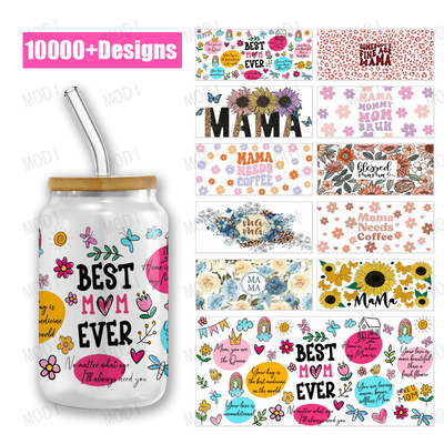 Seja criativo com a transferência de DTF UV do Dia das Mães para desenhos personalizados de logotipos em copos e embrulhos