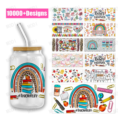 UV DTF Cup Wrap Transfer Sticker per cartoni animati Pulire Off Sticker impermeabile Coppa artigianale Decal per coppe fai da te