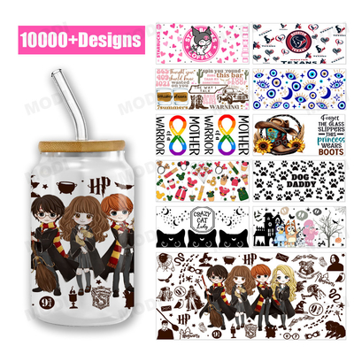 16 Oz envoltorios de tazas transferencias UV DTF para tazas logotipo personalizado Libbey vidrio tumbler transferencias UV DTF