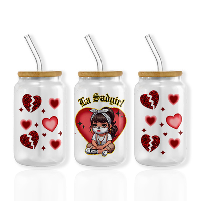 UV DTF Cup Wrap Μεταφορές για Cups Wrap Custom Logo Libbey Glass Tumbler για εκτύπωση